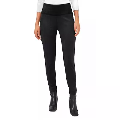 VINCE CAMUTO Brushed Faux-Suede Leggings Rich Black XS • $43