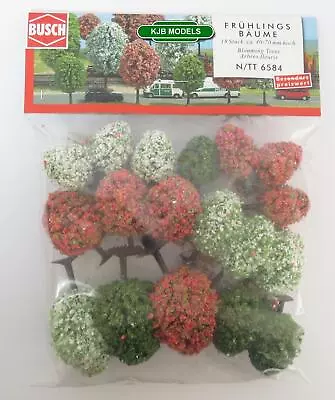 BUSCH 6584 N / TT GAUGE 18 ASSORTED FRUIT TREES WITH ROOTS / BASES 40mm - 70mm • £19.95