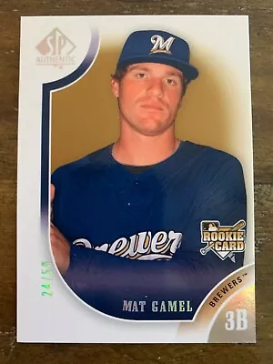 MAT GAMEL RC #'d 24/59 2009 SP Authentic Silver #158 Milwaukee Brewers • $1.99