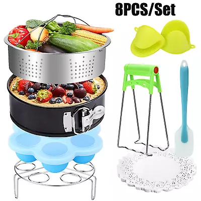 8 In1 Steamer Cooking Accessories Basket Set For Instant Pressure Cooker Kitchen • $35.99