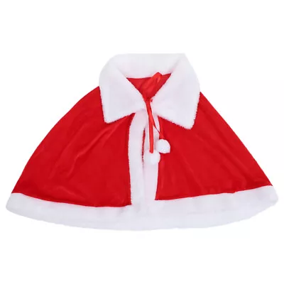  Shawl Christmas Tippet Hooded Cape Santa Claus Costume Child Miss Classic • £10.39