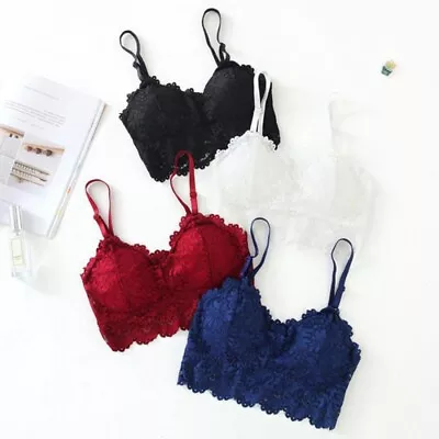 £4.27 • Buy Womens Push Up Padded Bra Super Boost Lace Support Plunge Bras Comfortable Slim
