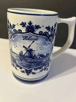 Vintage Agro Delfts Blauw 346  Holland Windmill Ship Picture On Mug. • $15