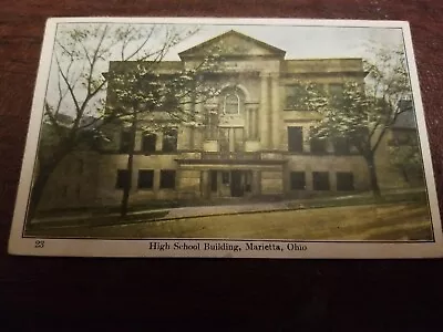 Marietta OH 1910's High  School Buiding Used Vintage Postcard Washington Co. • $5.99