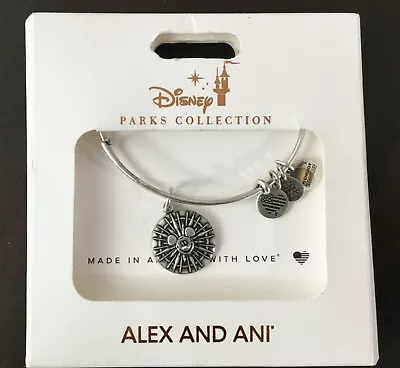 Disney Parks Alex And Ani Mickey's Funwheel Silver Bangle Bracelet NEW  • $29.99