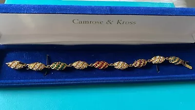 Camrose & Kross Egg Bracelet JBK Jacqueline Kennedy Crystal Jackie O Easter Chic • £60