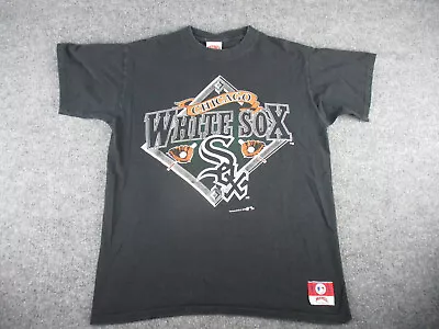 Vintage Chicago White Sox Shirt Adult L Black Single Stitch 1992 MLB Baseball • $29.25