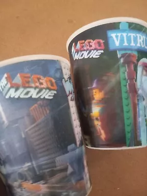 McDonald's The Lego Movie 3D Hologram Glass Cups Wyldstyle And Vitruvius Set • $8.99