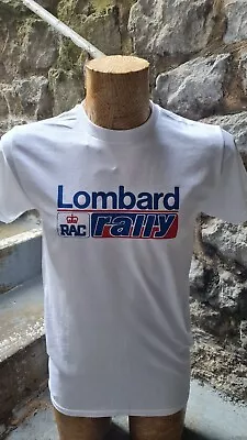 Lombard RAC Rally White Tee T Shirt Top 1980s Motor Sport Racing Car • £13.99