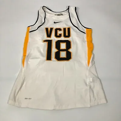 Nike VCU Rams Basketball Jersey S Small Womens White Dri Fit #18 Game Stitched • $7.50
