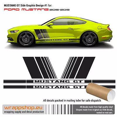  Side Graphic Design Stripes For  Mustang 2015 - 2019 • $86.02