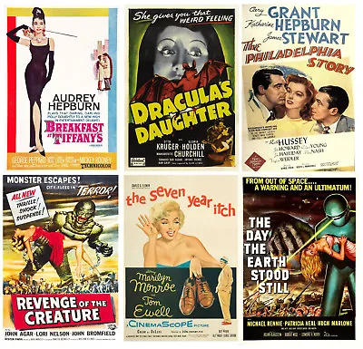 £2.97 • Buy Vintage Movie Posters Wall Art A4 Poster Prints