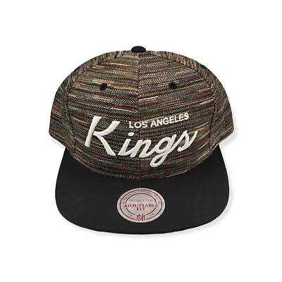 Mitchell & Ness Los Angeles Kings Knit Crown White Script Adjustable Snapback • $49.99