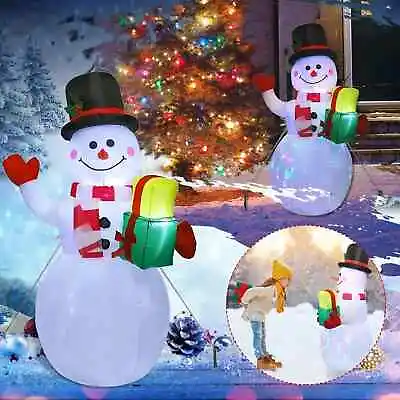 5ft Christmas Inflatable LED Rotating Light Snowman Outdoor Yard Xmas Decoration • $29.99