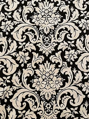 P KAUFMANN Black White VALENCIA Upholstery FABRIC 2 Yds 55  W Outdoor Design • $29.99