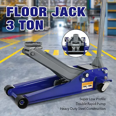 3-Ton Super Low Profile Hydraulic Floor Jack Car Trolley Quick Lift Dual Pump • $229.90