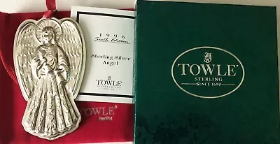 1996 Towle Sterling Silver Angel Christmas Tree Ornament 6th In Series Mint! • $79.95