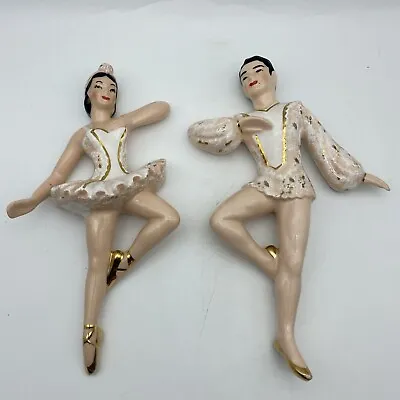 Vtg MCM Ceramic Ballet Dancers Wall Plaques Mahana Imports NYC 344 & 345 • $69.99