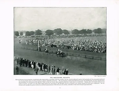 Horse Racing Calcutta India Race Course Antique Print Picture 1897 TQE#113 • £6.99