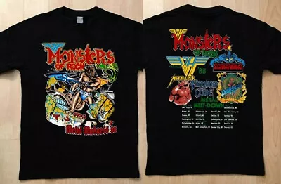 Van Halen Monsters Of Rock Concert 1998  Unisex T-Shirt Black Gift Fans Music • $19.94