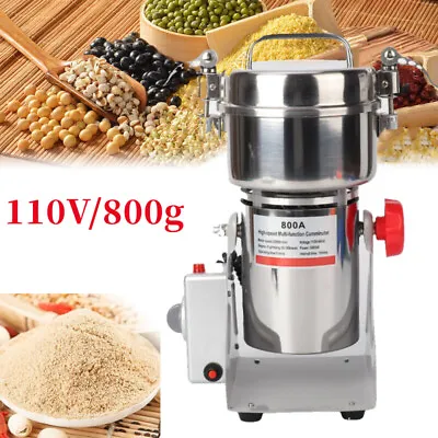 $82.89 • Buy 800g Electric Grain Grinder Machine High Speed Swing Type Mill Powder Machine