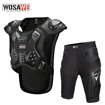 WOSAWE Motorcycle Spine Protection Chest Armor Protector MX Back Support Adult • $34.87