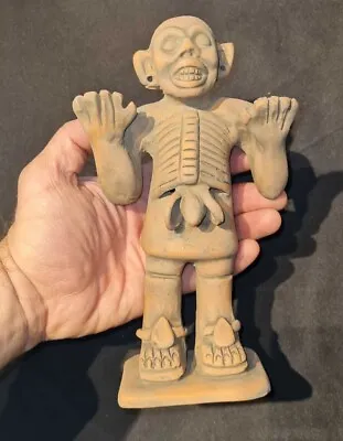 Mexican Pre Columbian Mictlantecuhtli Aztec Death God Clay Figure Mexico Maya • $29