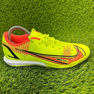 Nike Mercurial Vapor 14 Mens Size 7.5 Yellow Running Soccer Cleats CV0973-760 • $49.99