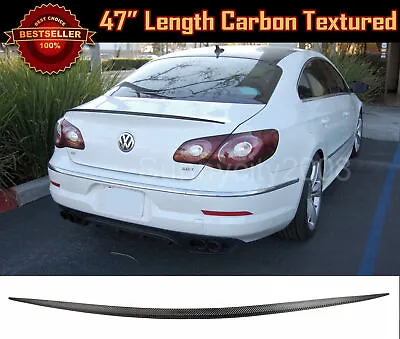 47  Universal Carbon Textured Rear Trunk Deck Lip Spoiler Wing For Dodge • $19.92