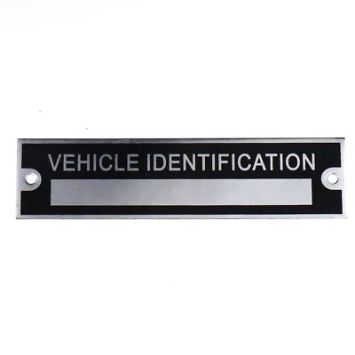 Blank Vehicle Identification Plate  Serial Tag VIN Plate  • $10.13