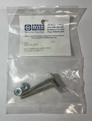 Virginia Classic Mustangs 69-73 Rear Valance Clip Bolts W/nuts • $3