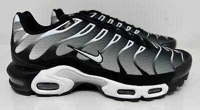 NIKE AIR MAX PLUS BLACK/WHITE/METALLIC SILVER DM0032-003 Mens 11 NOBOXLID • $137.74