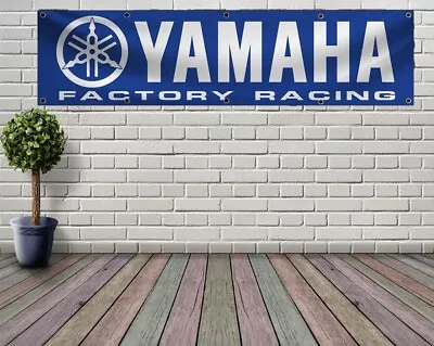 Yamaha Motorcy Motorsport Flag 2x8 FT Banner Man Cave Garage Workshop Wall Decor • $16.79