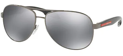 $279.95 • Buy NEW Genuine PRADA BENBOW Silver Mirror Aviator Sunglasses PS 53PS 5AV5L0 SPS 53P