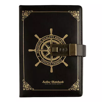 Vintage Journal Diary With Lock B6 PU Cover Retro Notebook 3-Digit Password F0S0 • $31.09