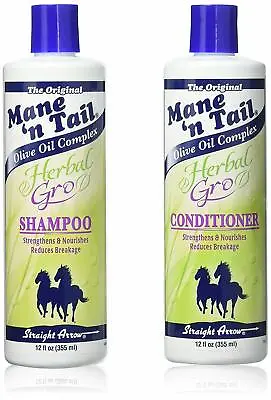 MANE N TAIL HERBAL GRO SHAMPOO AND CONDITIONER DUO 12oz 27oz + FAST DELIVERY • £11.35