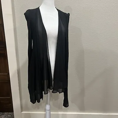 Simply Vera Cardigan Women Size Xs Black Long Sleeve Open Front Layered • $15