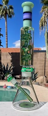 Ninja Turtle Phoenix Star 18  Slitted Percolator Glycerin Bong Water Pipe Hookah • $145.99