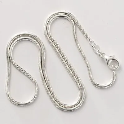 Men&Women's 925 Sterling Silver Tarnish-Free Italian Snake Chain Necklace 16-38  • $11.99