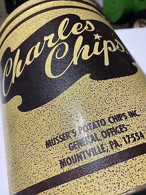 Charles Chips Tin Can Vintage Collectible • $30