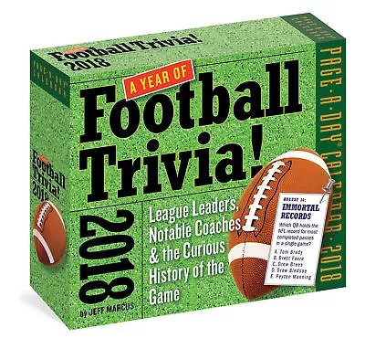$17.22 • Buy 365 Days Of Football Trivia! Page-A-Day 2018 Boxed Calendar Desk Calendars 