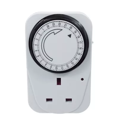 24 Hour Plug In Mechanical Timer 13A Plug Timer Switch Socket 220v-240v • £7.50