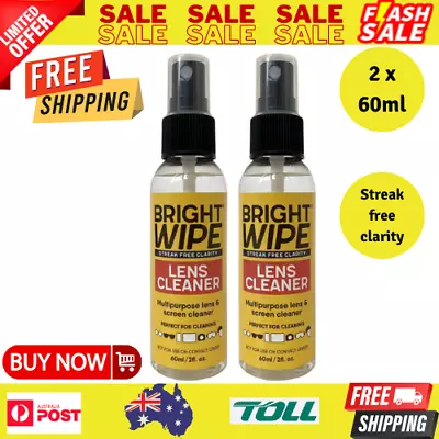 Lens Cleaning Solution Handy Lens Cleaner Spray Alcohol Free Multi Use 2x - 60mL • $8.95