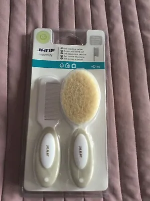 Babies Natural Bristles Brush And Comb Set From Jane Maternity +0month Plus  • £3.50