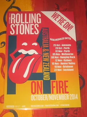 The Rolling Stones - Oct/nov 2014  Australian  Tour  -  Promo Tour Poster • $15.95