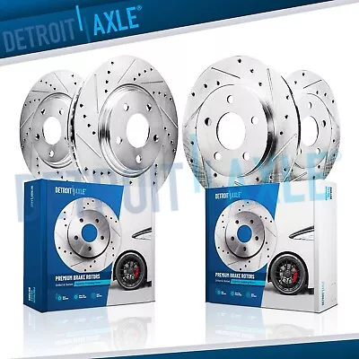 FWD Front Rear Drilled And Slotted Disc Brake Rotors Kit For 2019 - 2023 Mazda 3 • $148.90