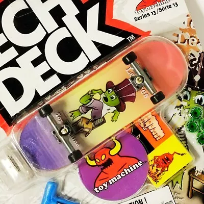 TOY MACHINE Jeremy Leabres  🛹Tech Deck 🛹 4  Finger/Skate Board NIB HTF! • $5.99