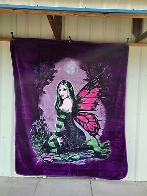 Fairy Moon Fantasy Mythical Butterfly Wings Queen Size Blanket • $56.41