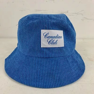 Canadian Club Corduroy Bucket Hat Cap Blue Collectable Large 56cm 57cm Like New • $35