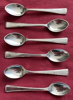 Set Of 6 Vintage Silver Plated Art Deco Coffee Spoons James Ryals & Co. C.1937 • £4